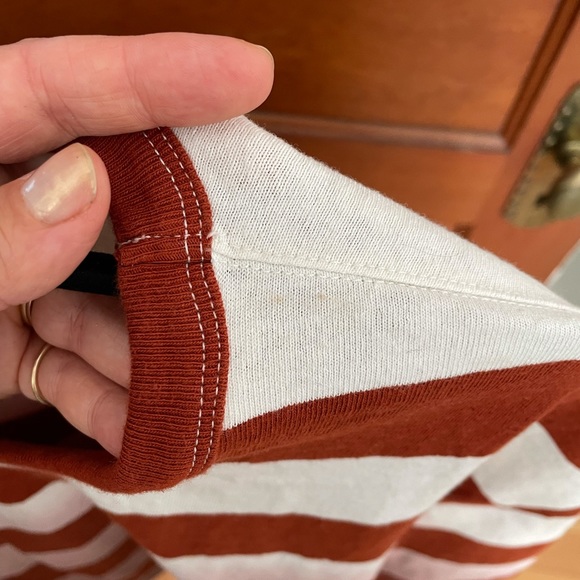 Madewell Dip-Dye Oversized Tee in Groton Stripe - Picture 10 of 11